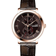 CONDOTTI SOLLECTTO CN1091-RG05-L05 Brown Rosegold Leather Strap
