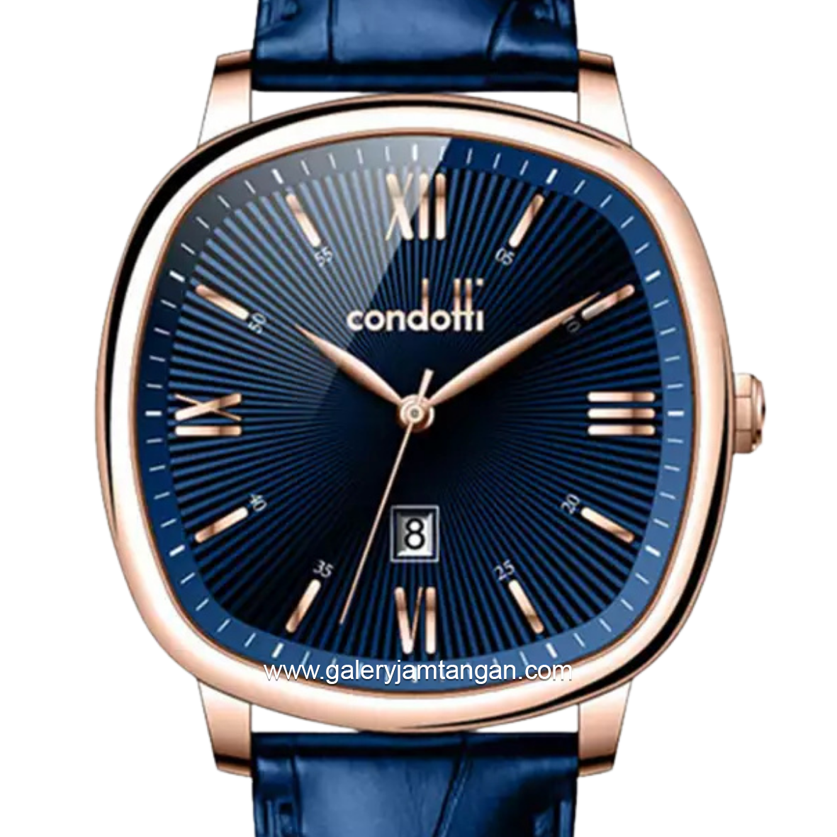 CONDOTTI VECCHIO CN1087-RG04-L04 Blue Rosegold Leather Strap