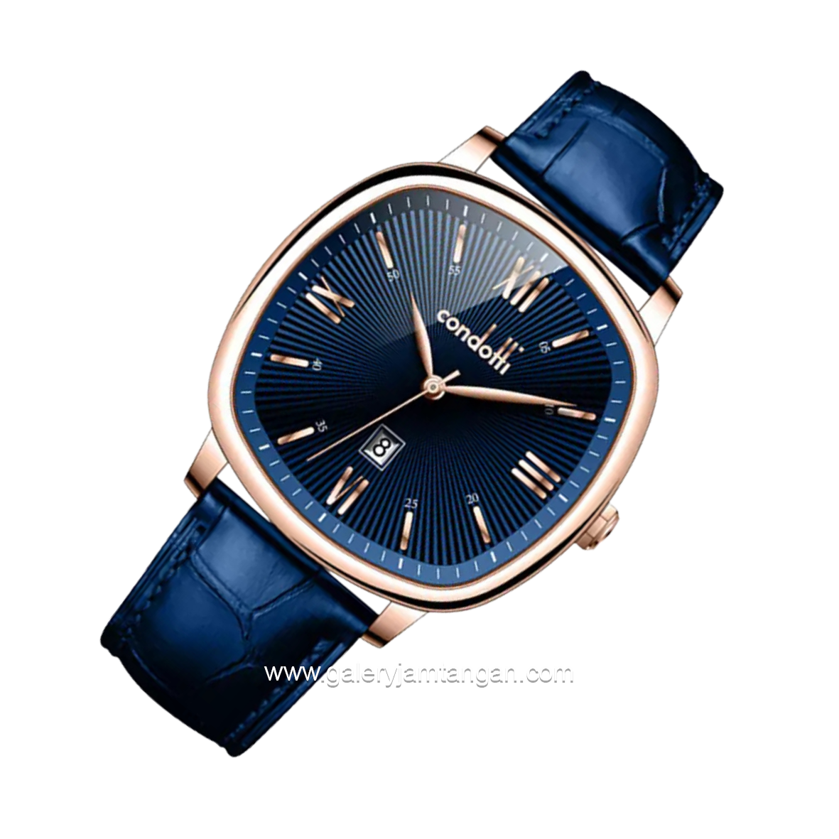 CONDOTTI VECCHIO CN1087-RG04-L04 Blue Rosegold Leather Strap