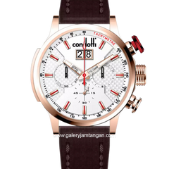CONDOTTI VIGOROSSO CN1111-RG01-L05 Brown Rosegold Rubber Strap