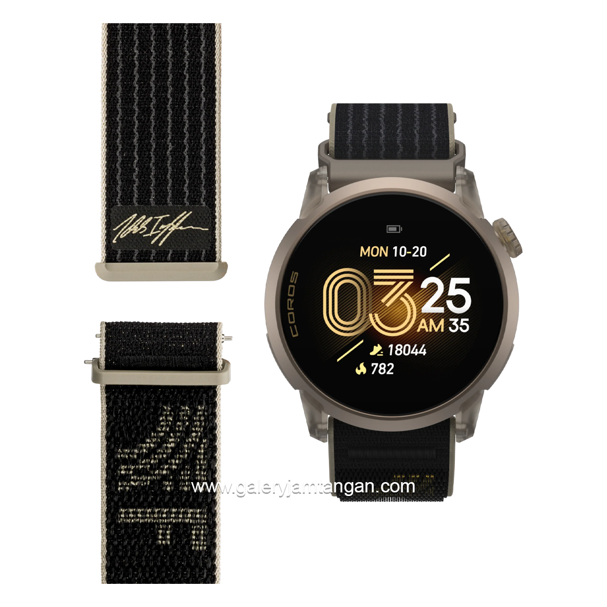 COROS PACE 4 JACOB INGEBRIGSTEN Black Gold Nylon Strap