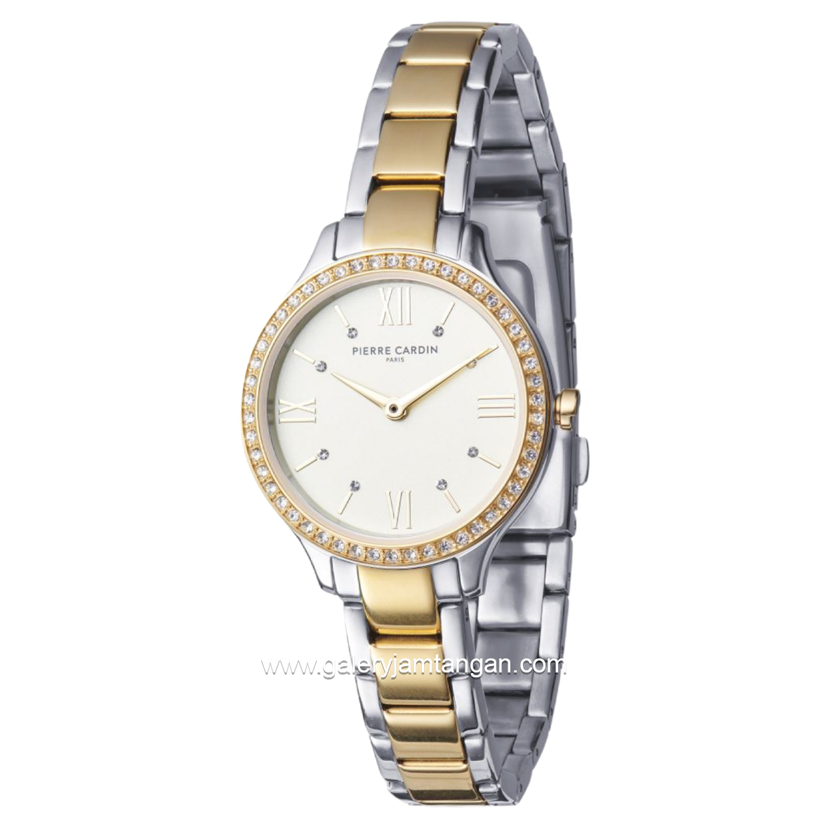 PIERRE CARDIN SAINT LOUIS SIMPLICITY CRM.0004 Silver Gold Dial White