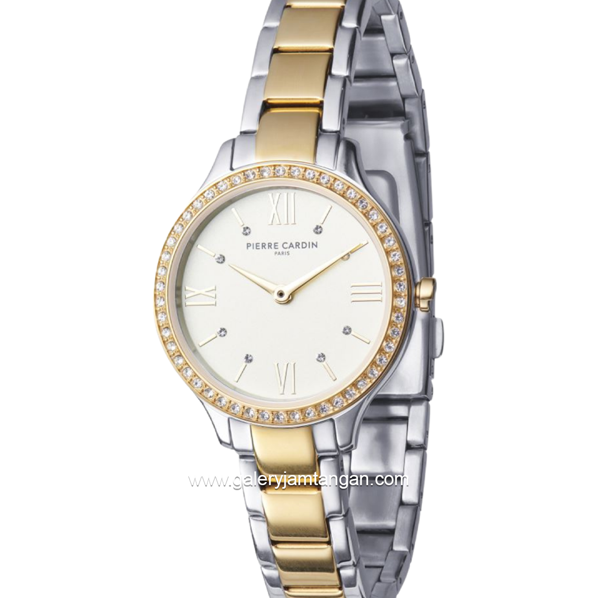 PIERRE CARDIN SAINT LOUIS SIMPLICITY CRM.0004 Silver Gold Dial White