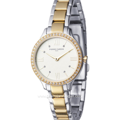 PIERRE CARDIN SAINT LOUIS SIMPLICITY CRM.0004 Silver Gold Dial White