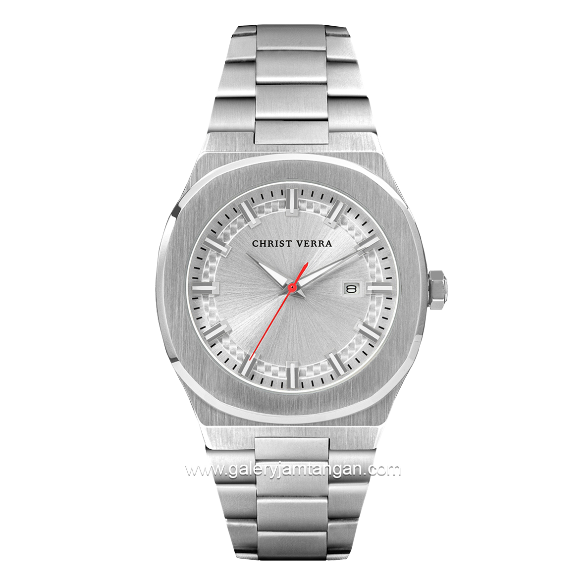 CHRIST VERRA Men's Watch CV 10459G-11 SLV Silver Dial White Stainless Steel