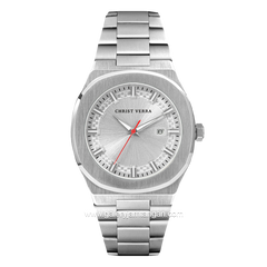 CHRIST VERRA Men's Watch CV 10459G-11 SLV Silver Dial White Stainless Steel
