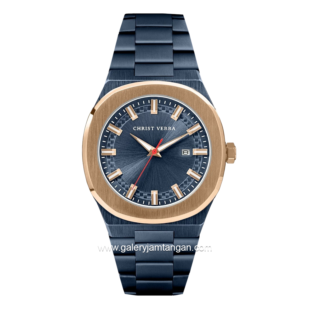 CHRIST VERRA CV 10459G-1J BLU Men's Watch Blue Rosegold Stainless Steel