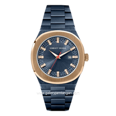 CHRIST VERRA CV 10459G-1J BLU Men's Watch Blue Rosegold Stainless Steel