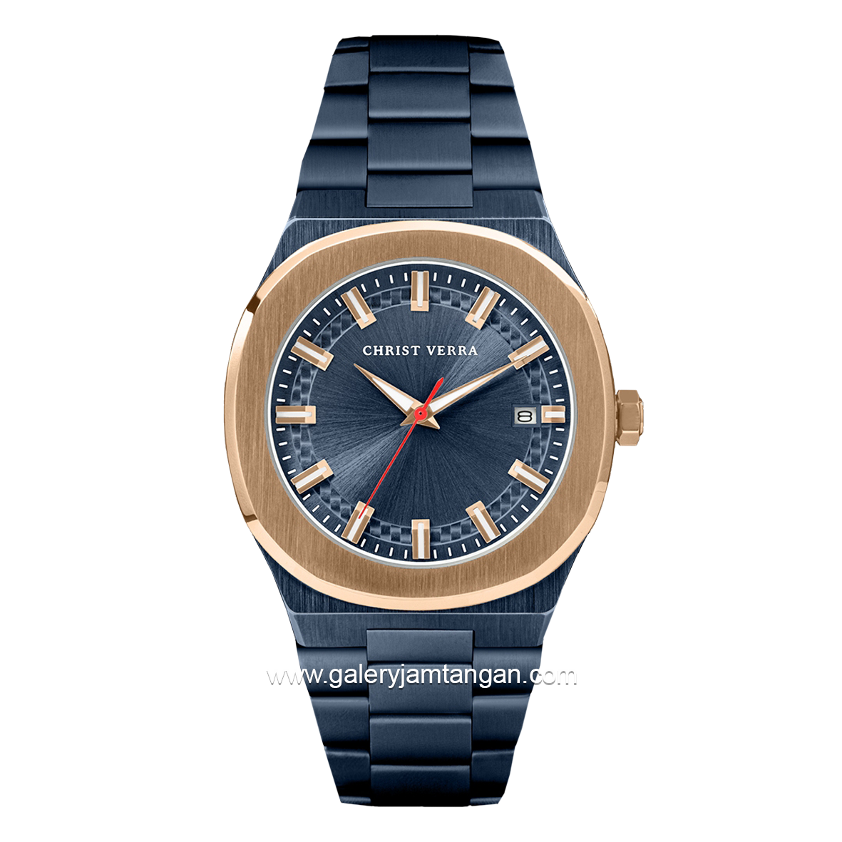 CHRIST VERRA Women's Watch CV 10459L-1J BLU Blue Rosegold Stainless Steel