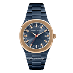CHRIST VERRA Women's Watch CV 10459L-1J BLU Blue Rosegold Stainless Steel