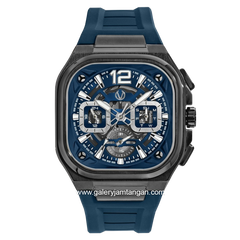 CHRIST VERRA CV 109068G-36 BLU Blue Black Multifunction Rubber Strap