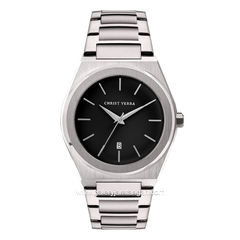 CHRIST VERRA CV10985G-11BLK Men's Watch Silver Dial Black Stainless Steel