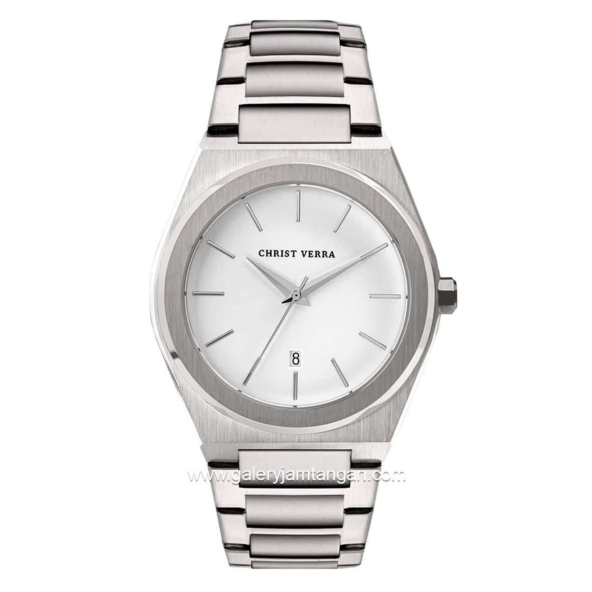 CHRIST VERRA Watch Men's CV10985G-11 WHT Silver Stainless Steel Strap