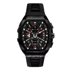 CHRIST VERRA CV 12080G-36 BLK Limited Edition Full Black Rubber Strap
