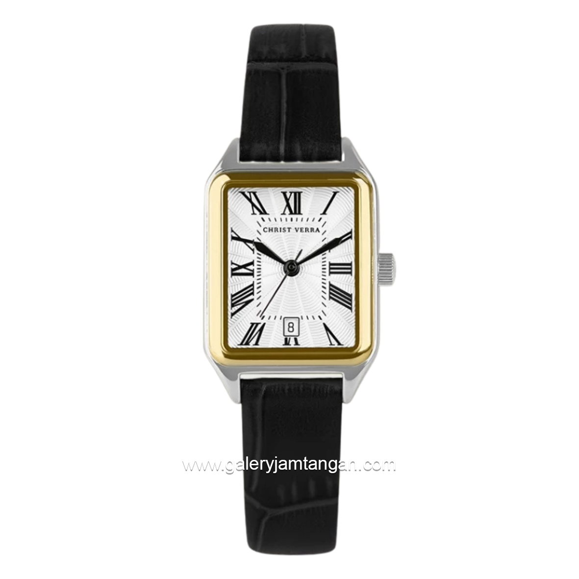 CHRIST VERRA CV 121107L-23 WHT Ledies Black Dial White Stainless Steel