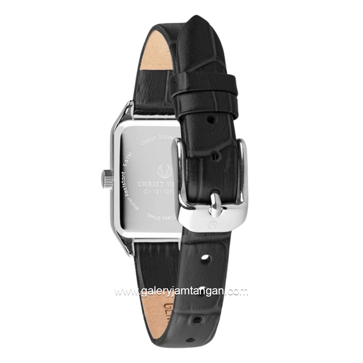 CHRIST VERRA CV 121107L-23 WHT Ledies Black Dial White Stainless Steel
