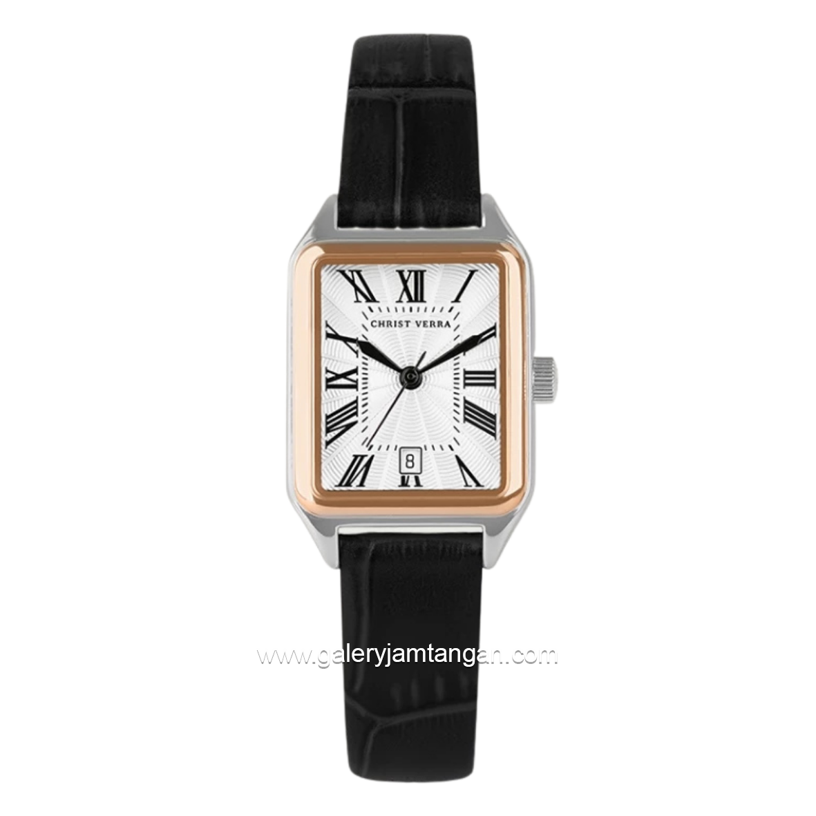 CHRIST VERRA CV 121107L-24 WHT Ledies Black Dial White Stainless Steel