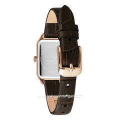 CHRIST VERRA CV 121107L-25 WHT Ledies Dark Brown Dial White Stainless Steel