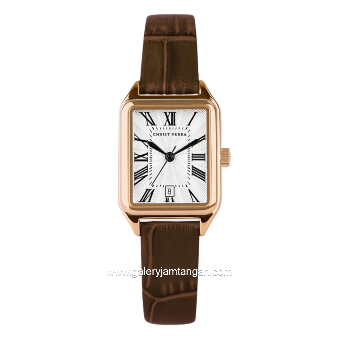 CHRIST VERRA CV 121107L-25 WHT Ledies Dark Brown Dial White Stainless Steel
