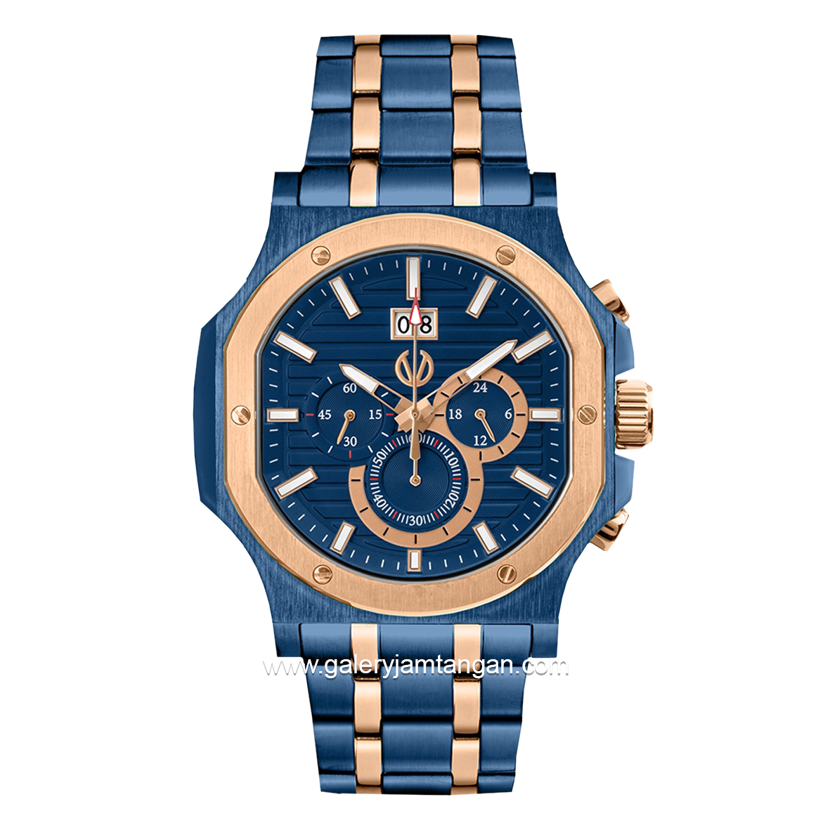 CHRIST VERRA CV 12202G-1J BLU Blue Rosegold Stainless Steel