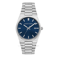 CHRIST VERRA Men's Watch CV 12336G-11 BLU Silver Dial Blue Stainless Steel