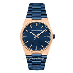 CHRIST VERRA Men's Watch CV 12336G-1J BLU Stainless Steel Strap