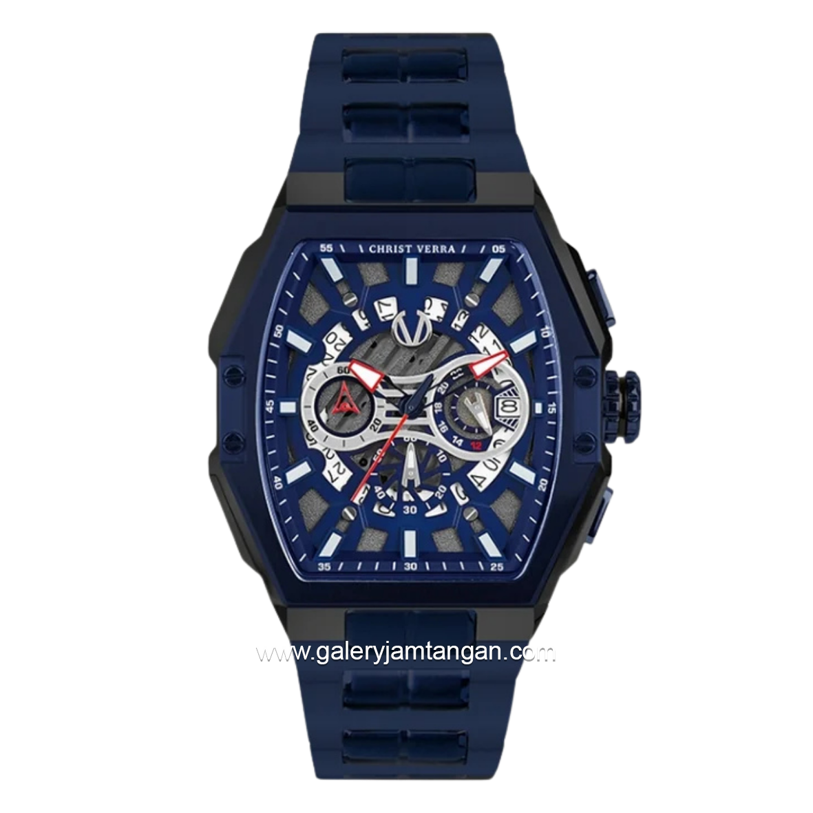 CHRIST VERRA CODE-X SERIES CV 12381G-1D BLU LE Blue Stainless Steel Strap
