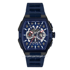CHRIST VERRA CODE-X SERIES CV 12381G-1D BLU LE Blue Stainless Steel Strap