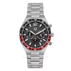 CHRIST VERRA TWO-TONE CV 146201G-11 GUN Silver Dial Black Stainless Steel