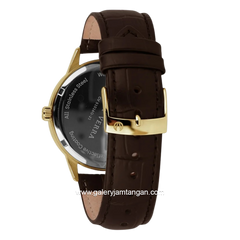 CHRIST VERRA SOLUNAE CV 51016L-22 IPG Brown Dial White IPG Leather Strap