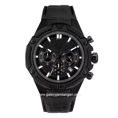 CHRIST VERRA CV53605G-26BLK Full Black Leather Strap