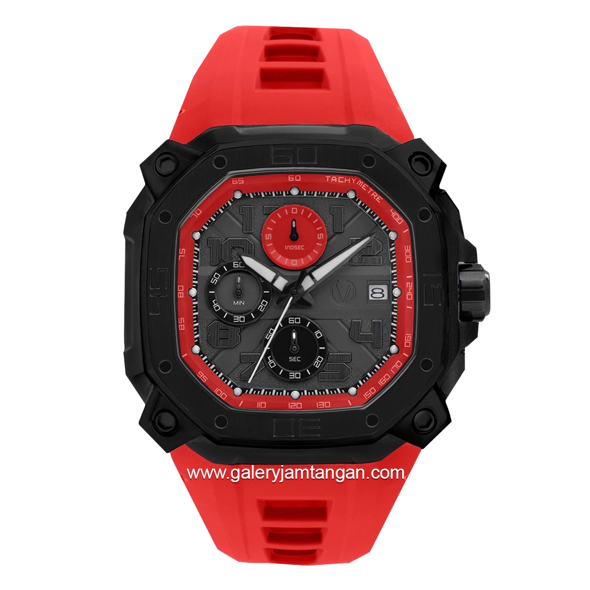 CHRIST VERRA CV 63033G-36 BLK/RED Black Red Rubber Strap