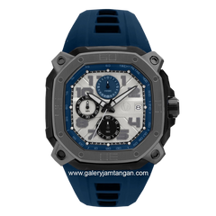 CHRIST VERRA CV 63033G-36L GUN/BLU Blue Black Rubber Strap