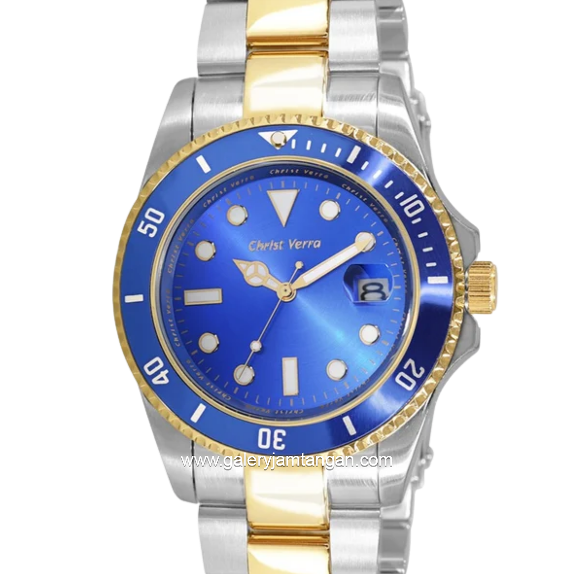 CHRIST VERRA CV 75049G-13 BLU Men's Silver Gold Dial Blue Stailess Steel