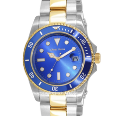 CHRIST VERRA CV 75049G-13 BLU Men's Silver Gold Dial Blue Stailess Steel