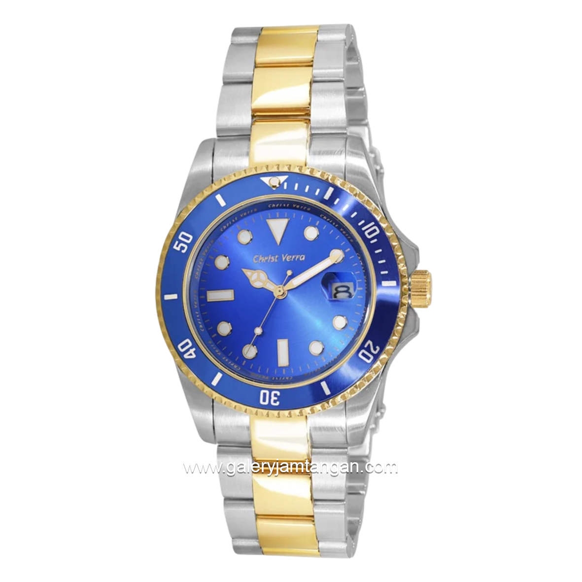 CHRIST VERRA CV 75049G-13 BLU Men's Silver Gold Dial Blue Stailess Steel
