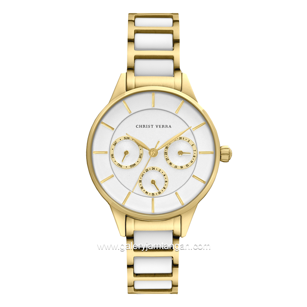 Christ Verra Women's Watch CV 924101L-52 WHT White Gold Ceramic Combinasi Stainless Steel