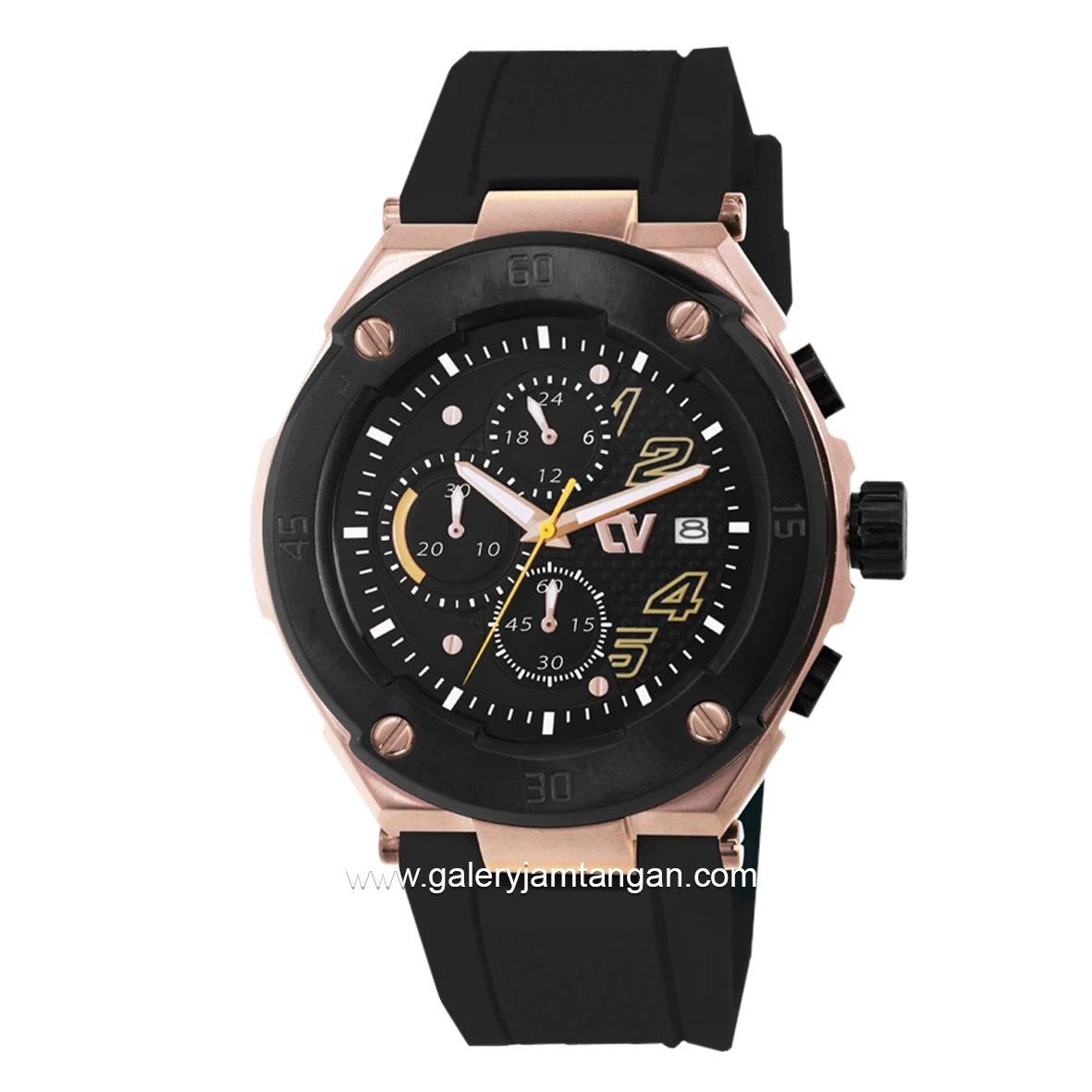 CHRIST VERRA CV 10508G-38 BLK Black Rubber Strap