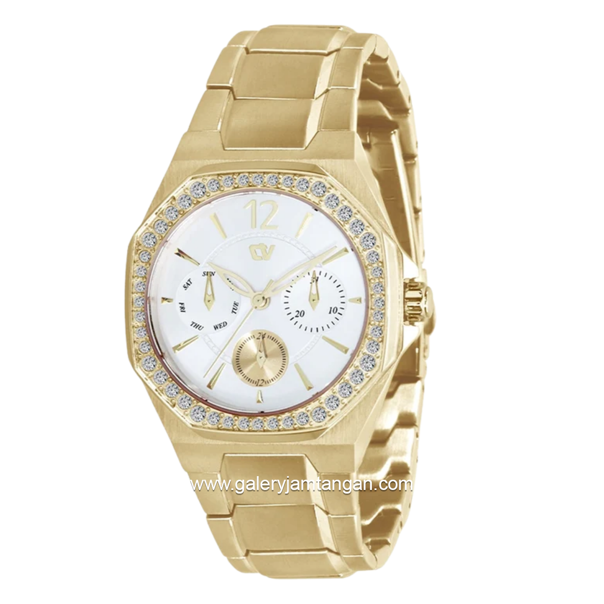 CHRIST VERRA CV C 67549L-12 SLV Gold Dial White Stainless Steel