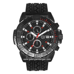 CHRIST VERRA CV C 71153G-36 BLK Black Jarum Red Rubber Strap