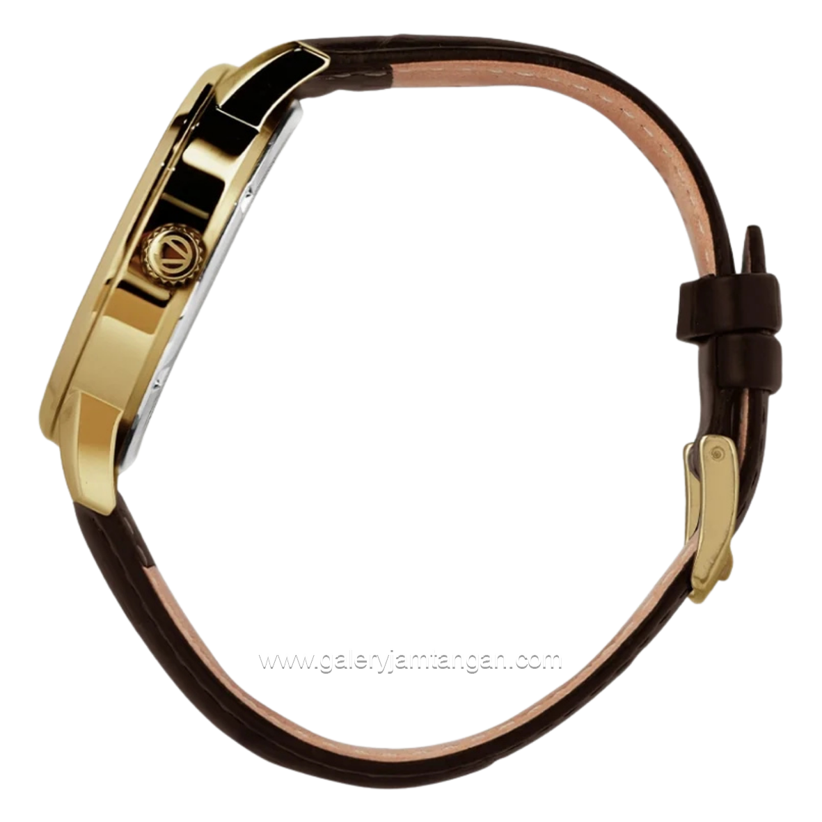 CHRIST VERRA SOLUNAE CV 51016G-22 IPG Brown Dial White IPG Leather Strap