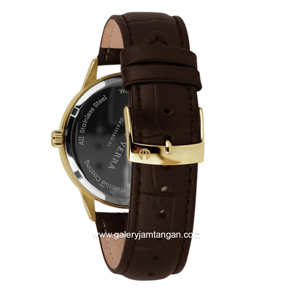CHRIST VERRA SOLUNAE CV 51016G-22 IPG Brown Dial White IPG Leather Strap