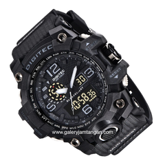 DIGITEC DA-2093T Full Black Digital Analog Rubber Strap