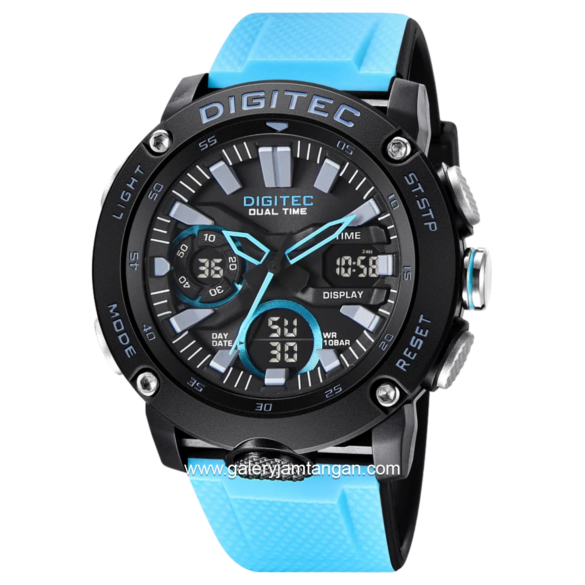 DIGITEC DA-2094T Digital Analog Blue Dial Black Rubber Strap