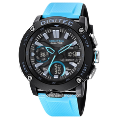 DIGITEC DA-2094T Digital Analog Blue Dial Black Rubber Strap