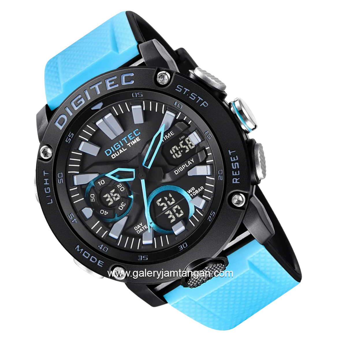 DIGITEC DA-2094T Digital Analog Blue Dial Black Rubber Strap