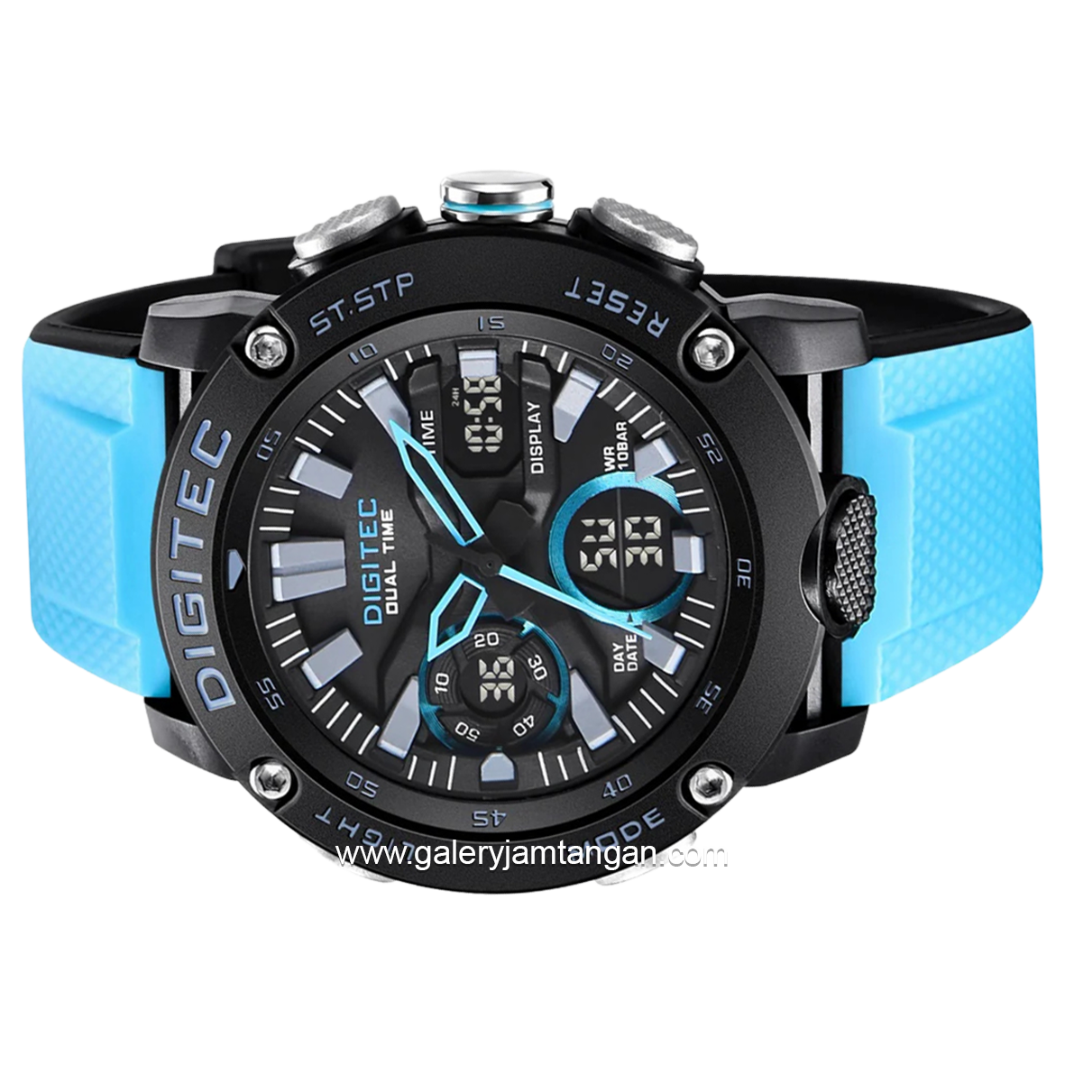 DIGITEC DA-2094T Digital Analog Blue Dial Black Rubber Strap