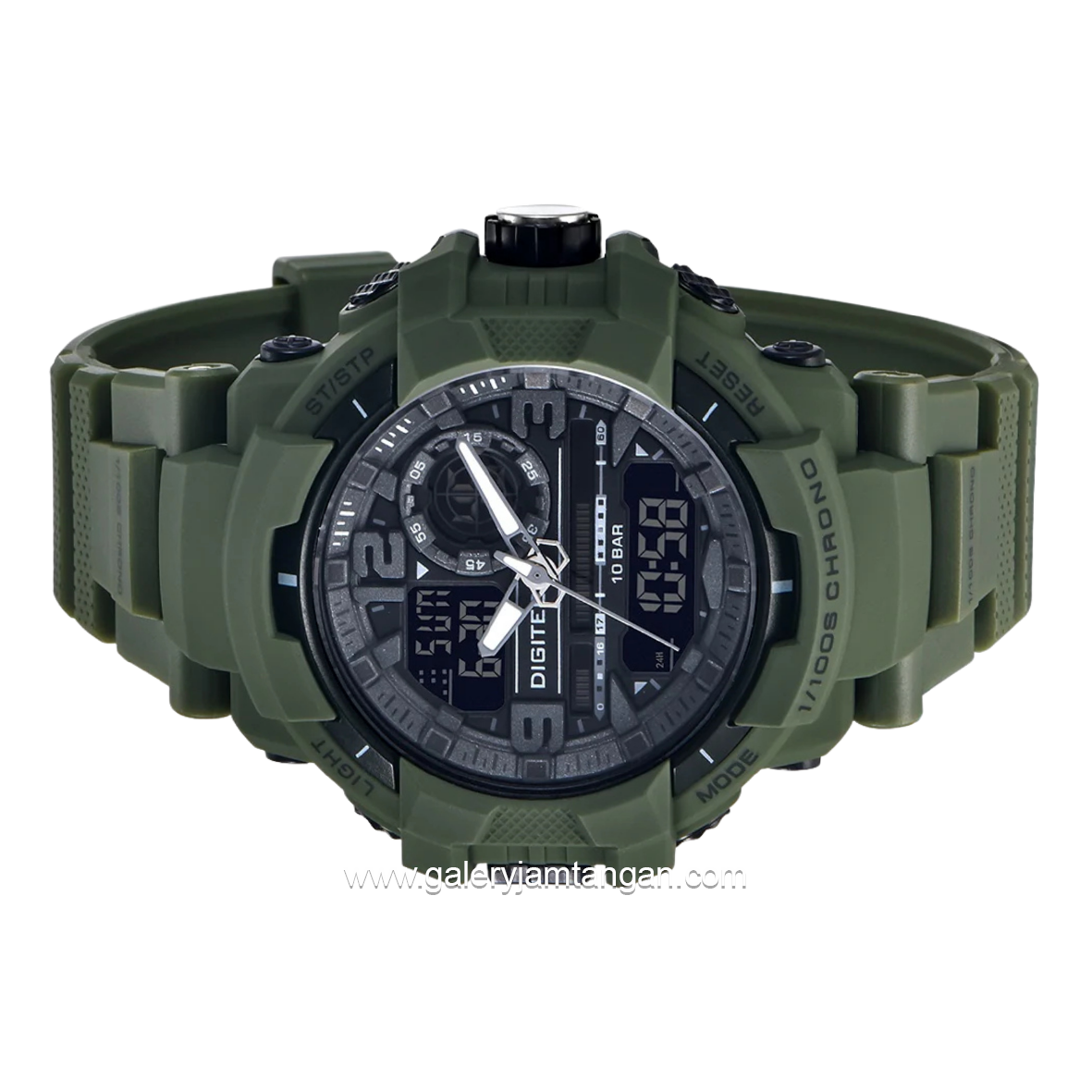 DIGITEC DG-2175T Digital Army Dial Black Rubber Strap