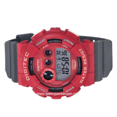 DIGITEC DG-5021T Digital Grey Red Rubber Strap