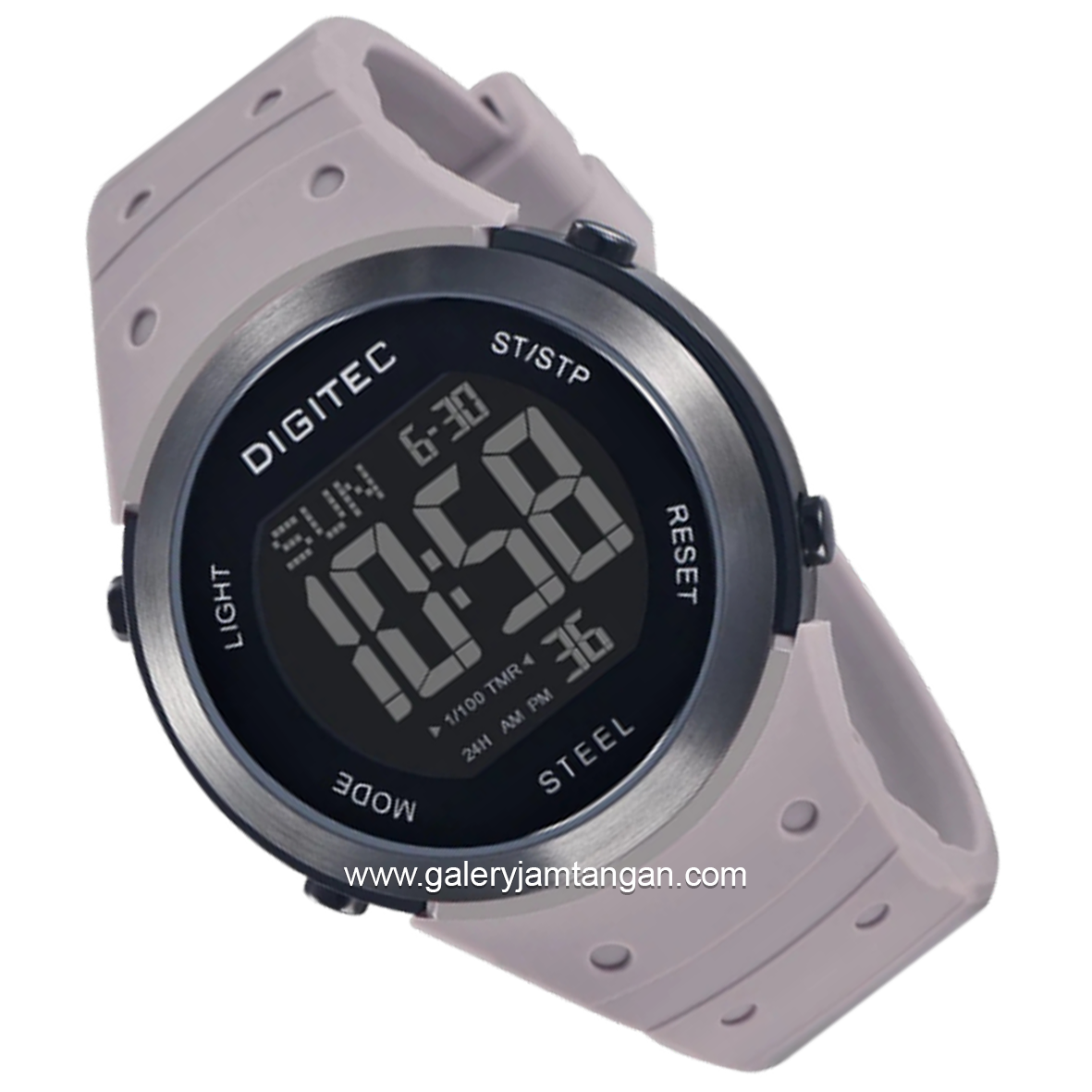 DIGITEC DGS-5185T Full Digital Grey Black Rubber Strap